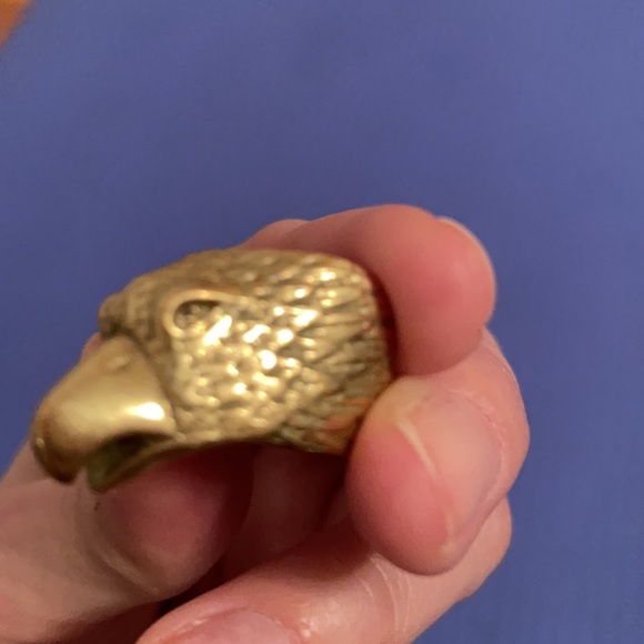 Sturdy brass eagle ring size 5.5